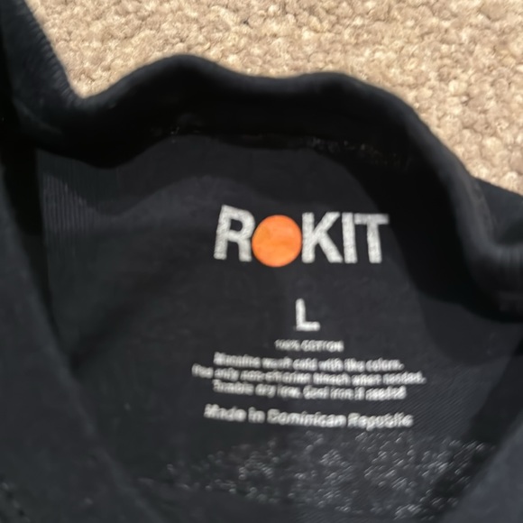 Rokit No Pain No Game Tee T-shirt Black Men Sz Large - Picture 4 of 8